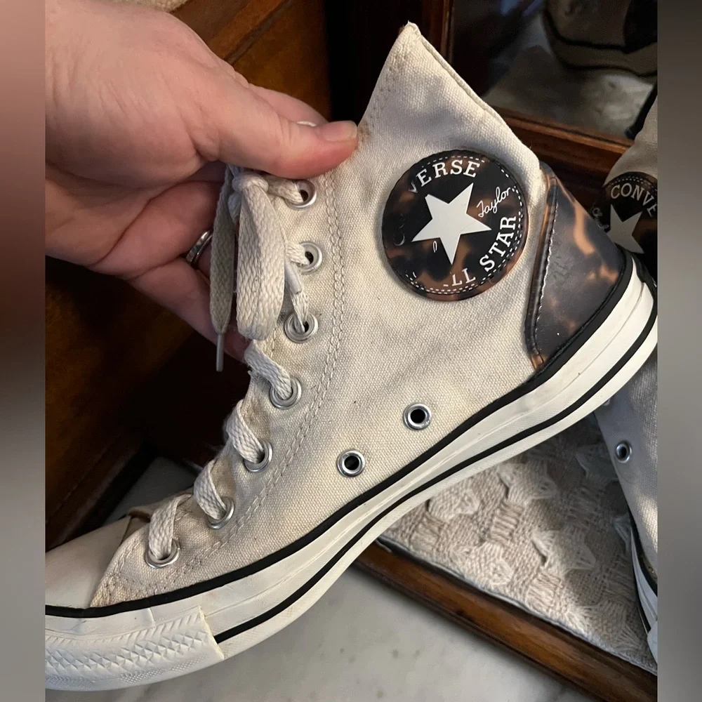 CONVERSE All Star Chuck Taylor High Top Casual Sneakers Tortoise Shell Women's 8